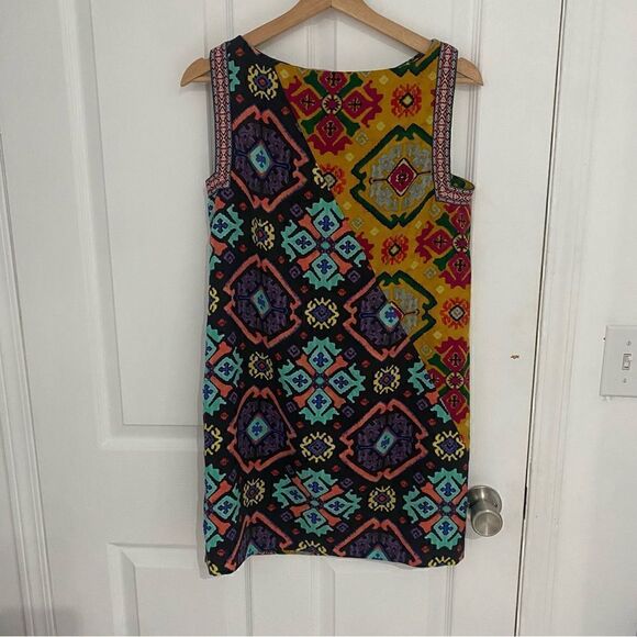 RACHEL by Rachel Roy Dress Colourful Geometric Aztec Boat Neck Womens Size S - Picture 2 of 7